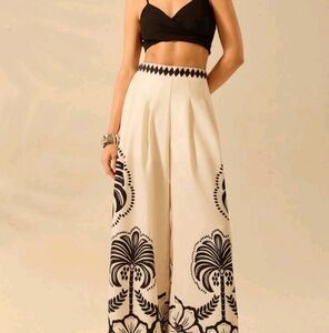 Women's Boho Tropical Coconut Tree Black Extra Long, Holiday Casual Summer